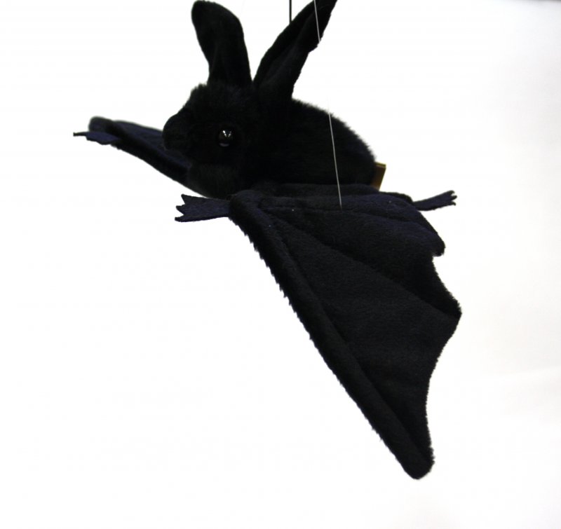 Мягкая игрушка - Летучая мышь черная парящая, 37 см.  